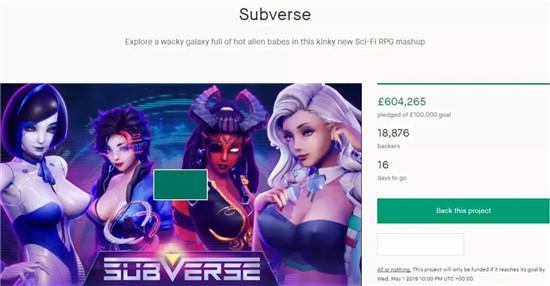 《Subverse》众筹突破60万英镑！同人CG制作组的首款游戏