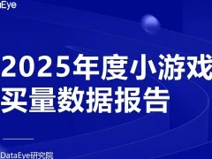 2025小游戏买量图谱：日耗费超1亿，产品量增50%，素材投放量翻倍