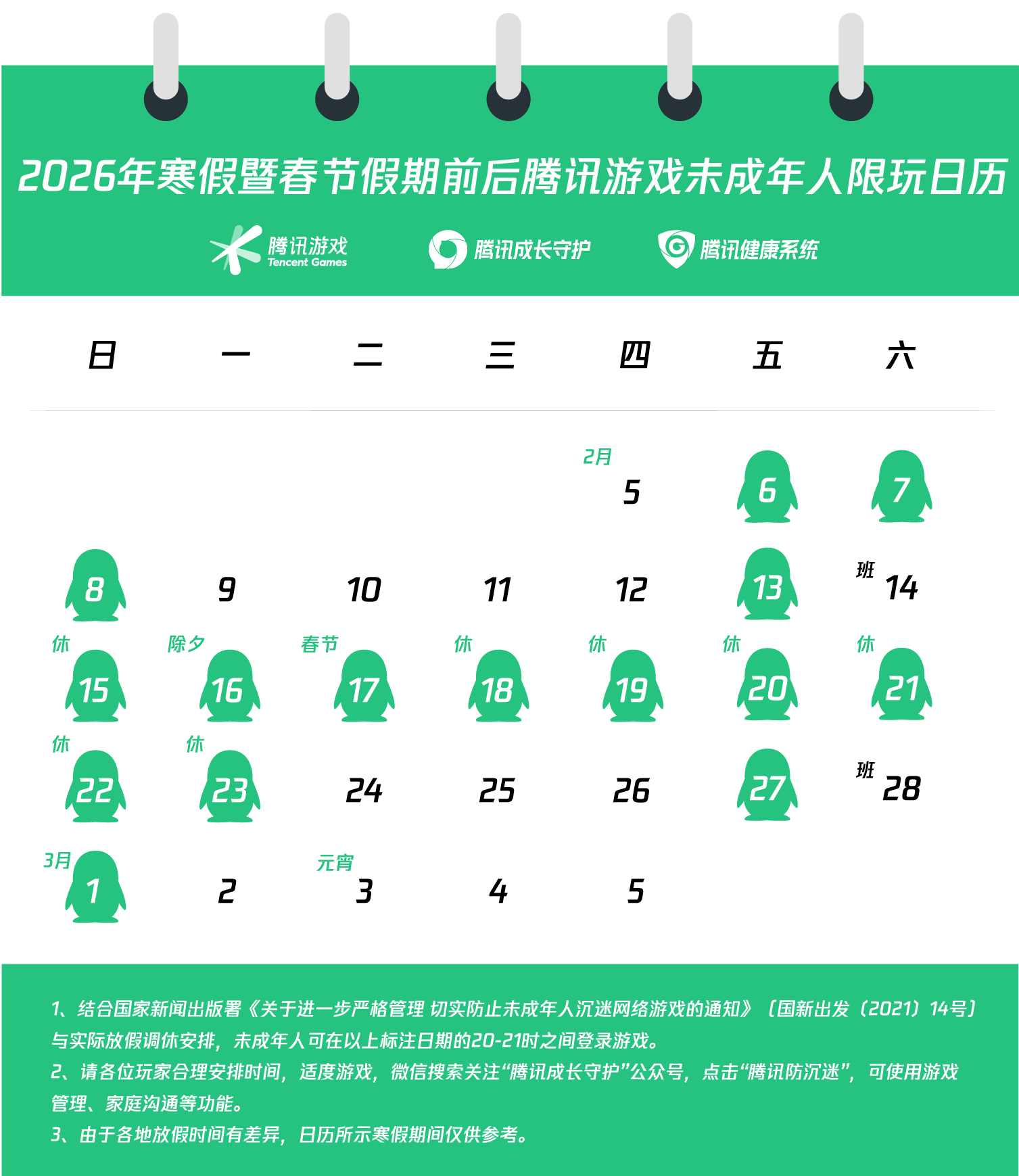 腾讯游戏启动2026寒假未成年人保护专项行动，AI功能助力家庭科学管控